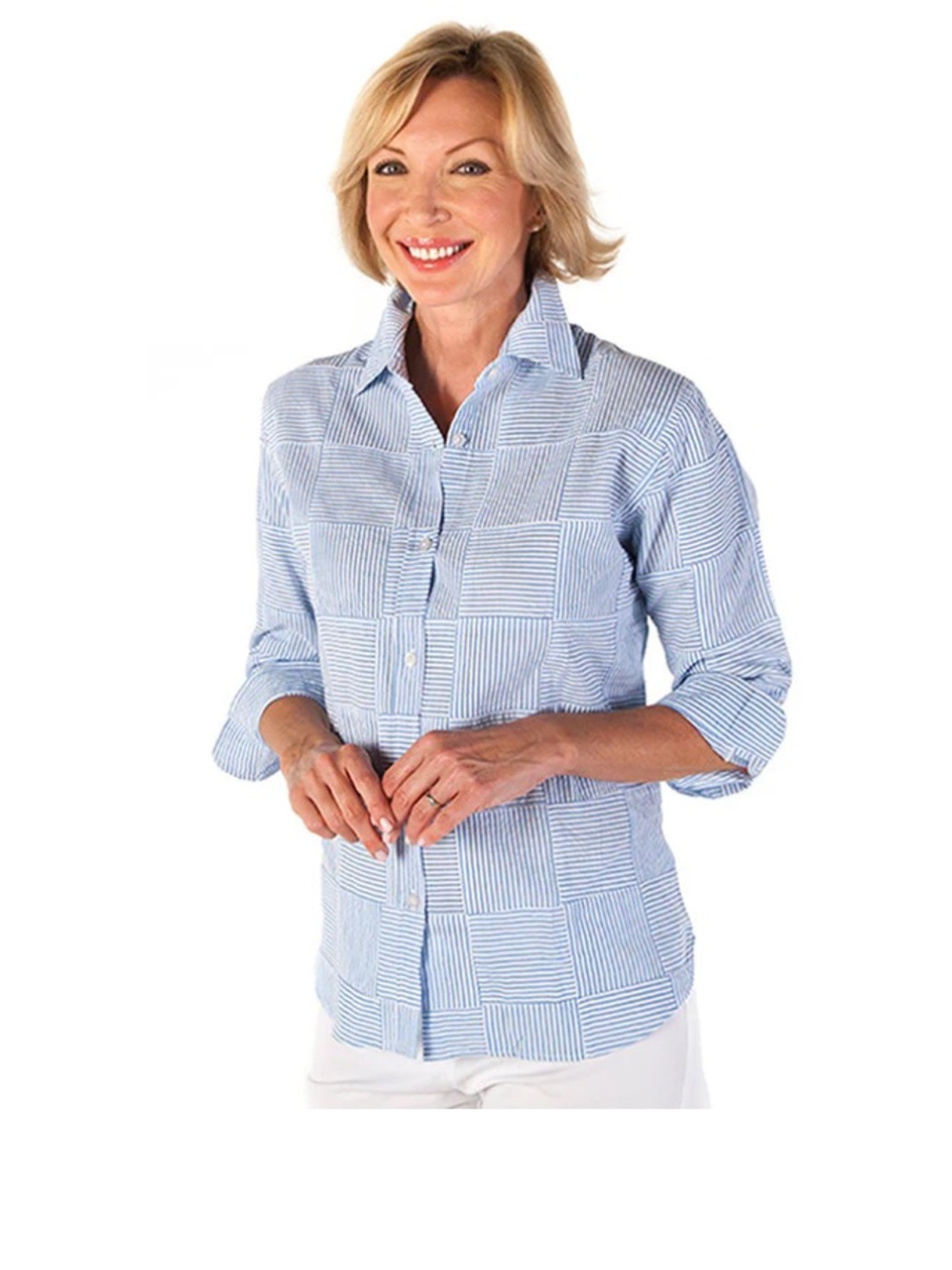Cape Madras Cotton Seersucker Shirt. Pink/White. Size XXL.